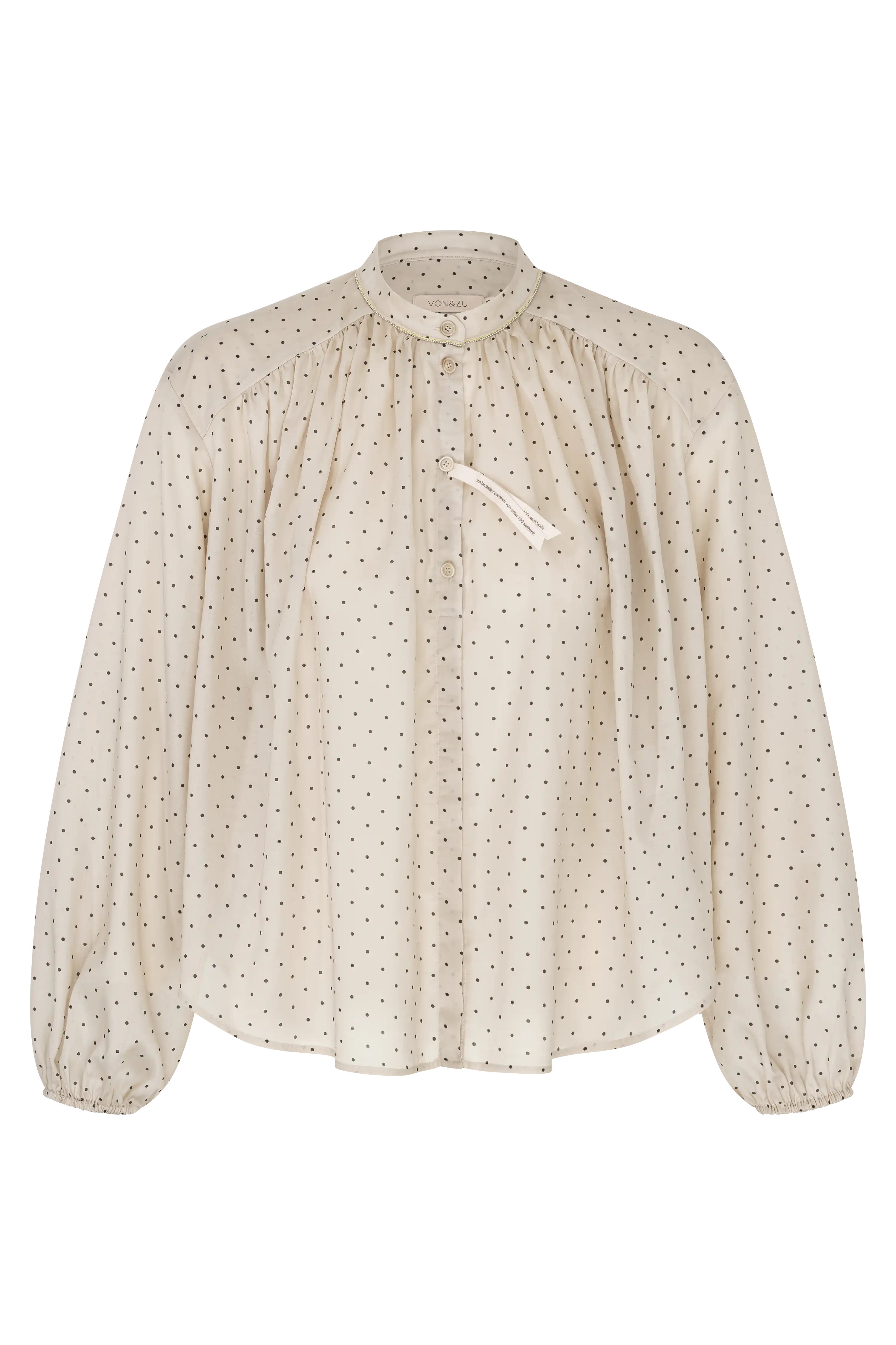 Voilebluse mit Stehkragen