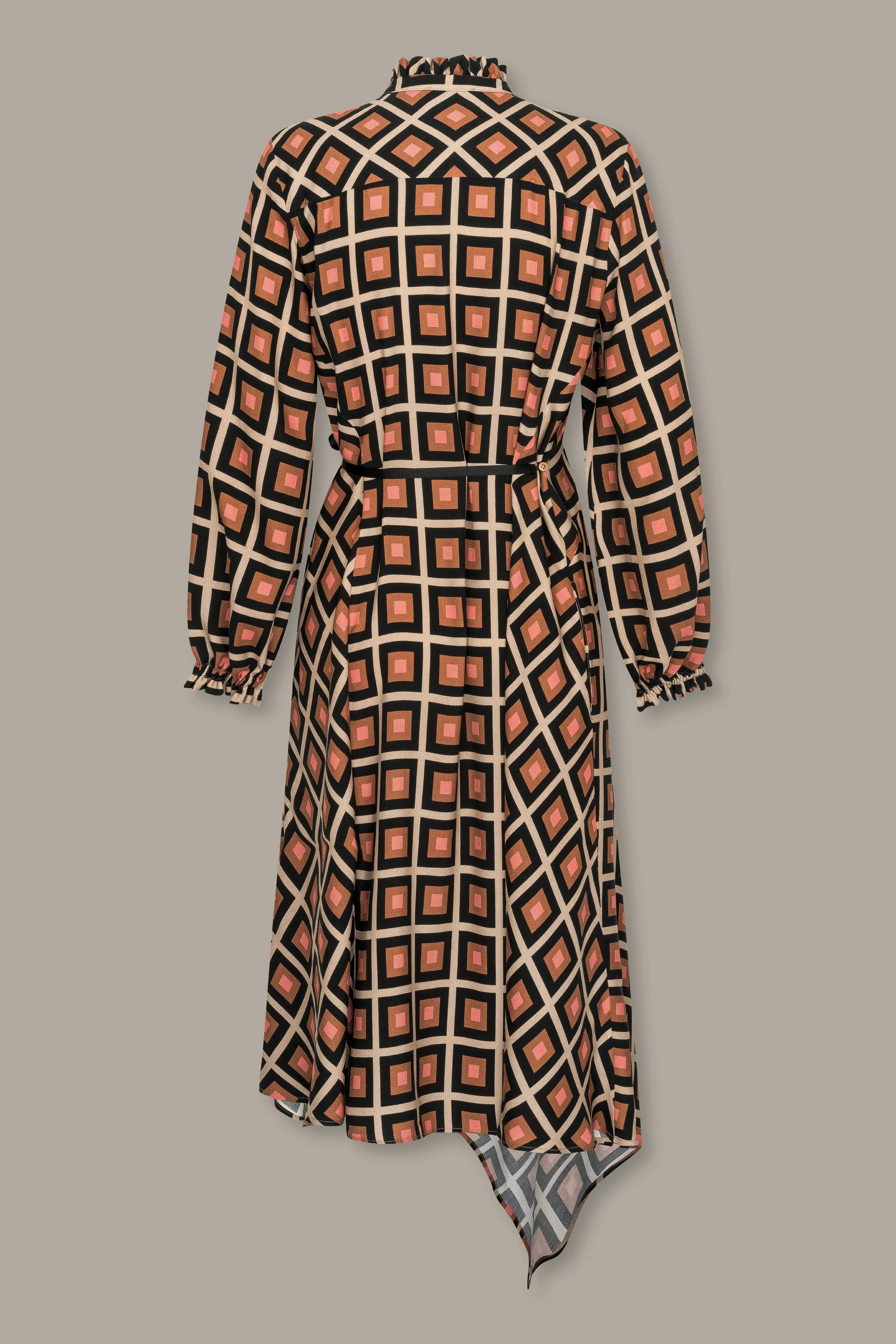 Asymmetrisches Karoprint Kleid VON&ZU