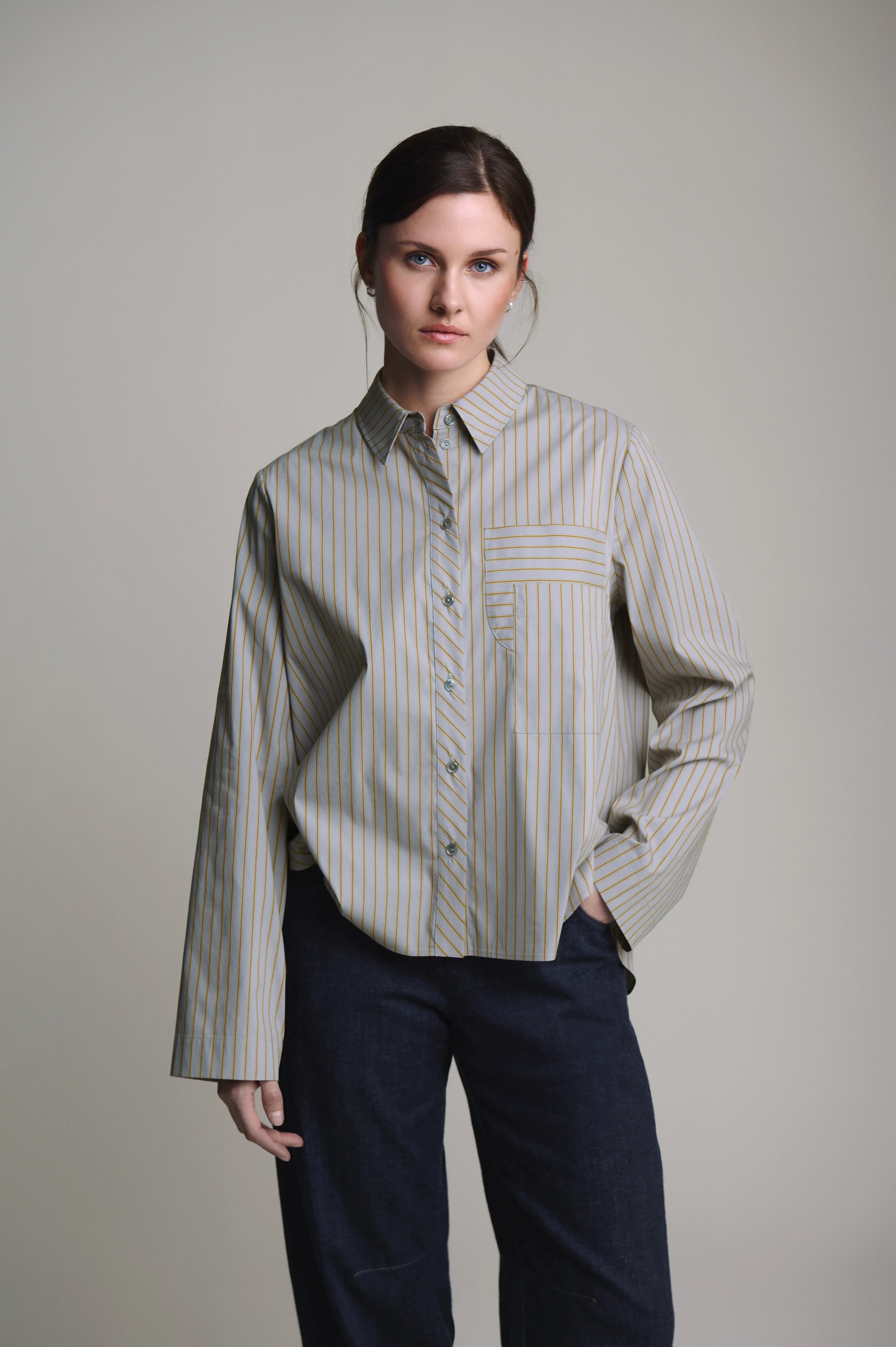 Gestreifte Hemdbluse VON&ZU