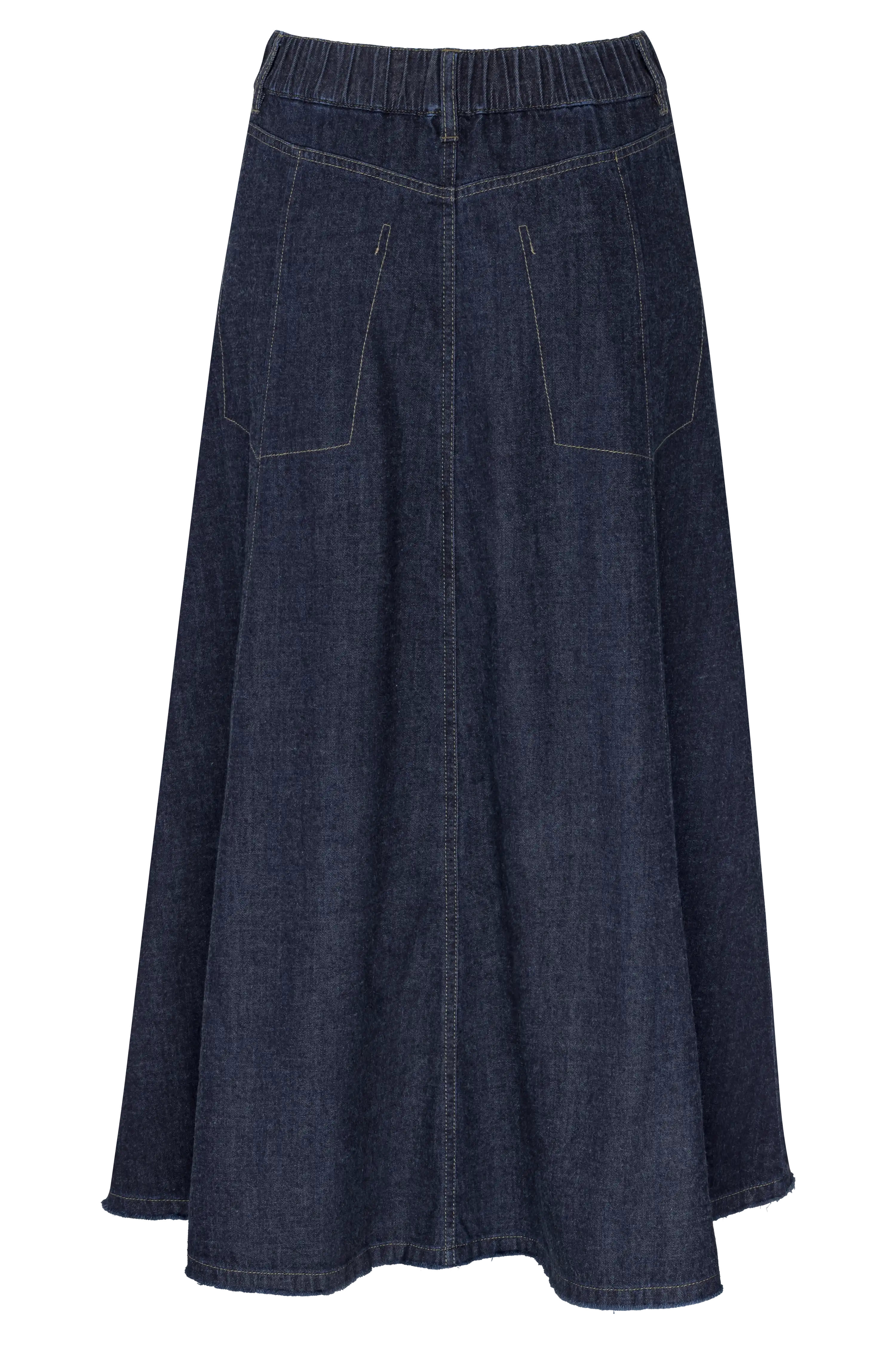 Jeansrock mit Fransensaum VON&ZU