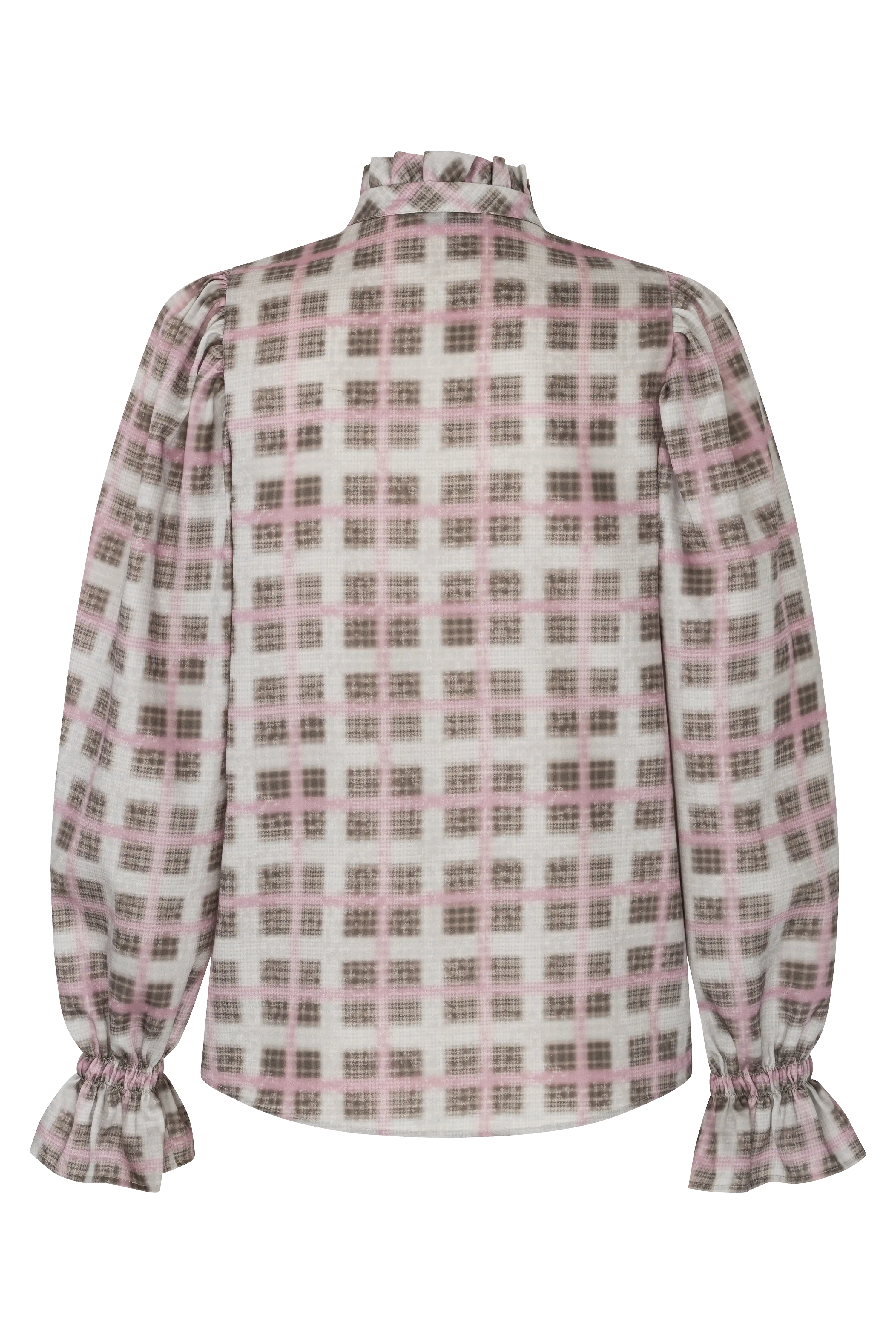 Karierte Rüschenbluse VON&ZU