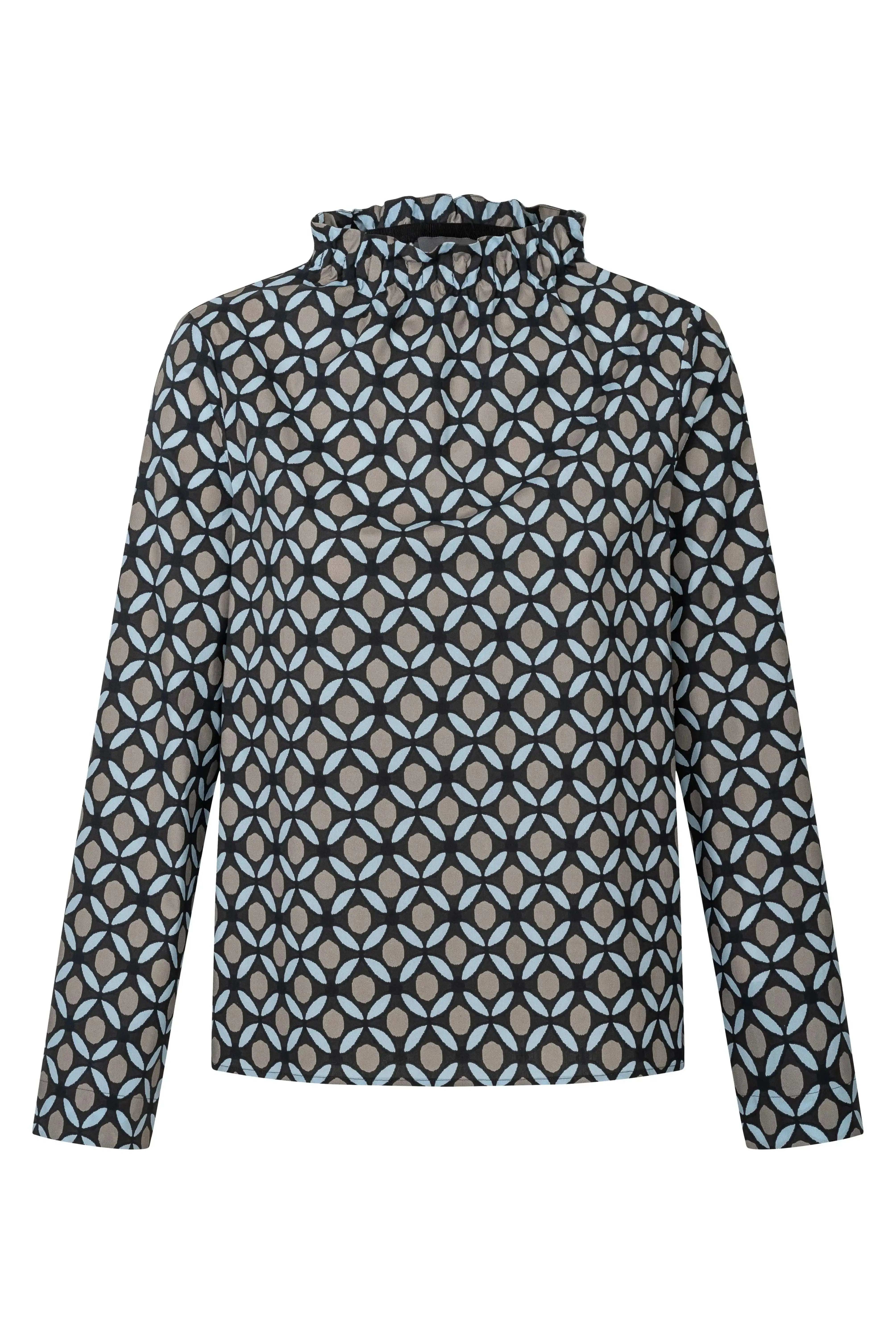 Printbluse mit Stehkragen Von&Zu x Bader