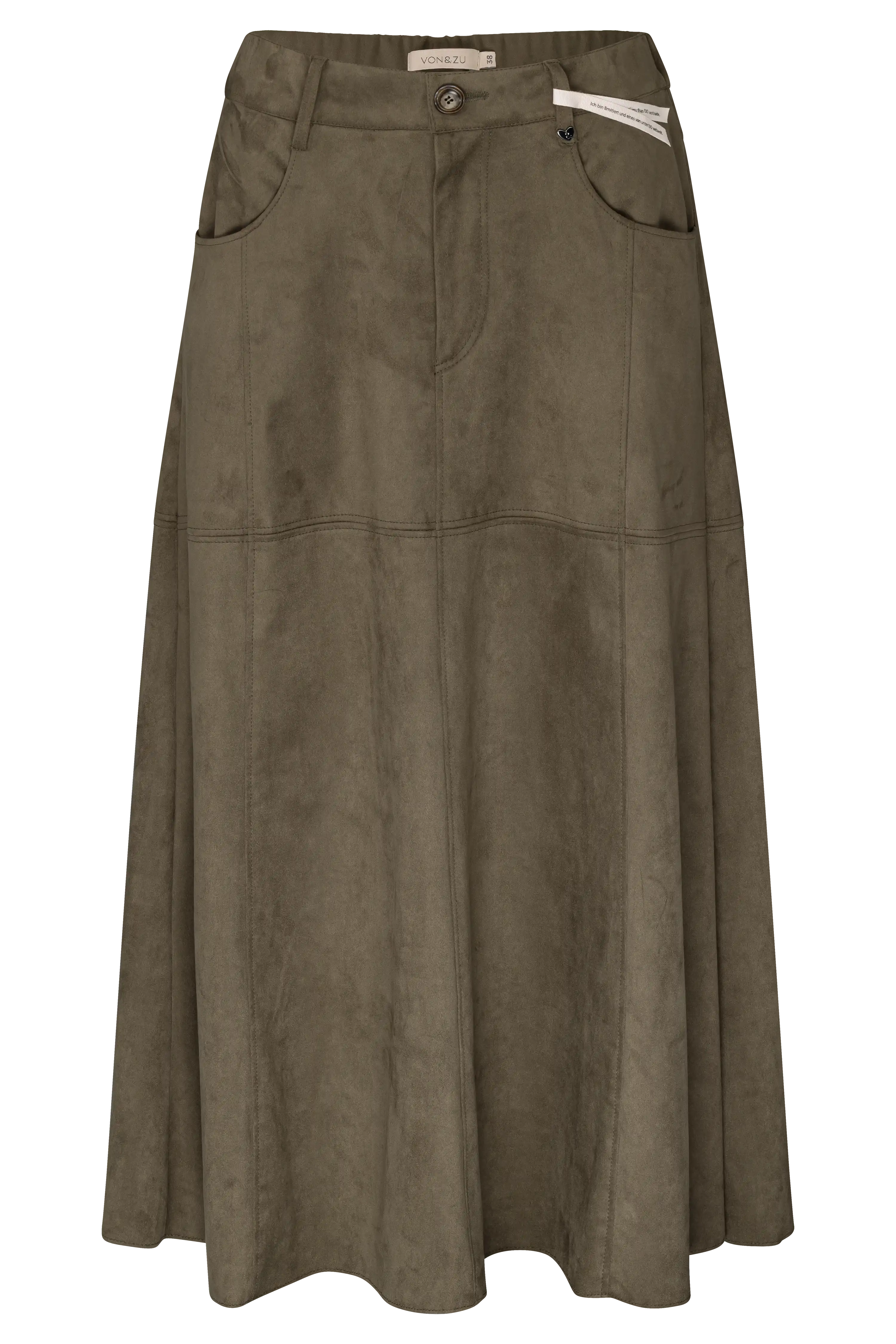 Rock aus Veloursleder VON&ZU