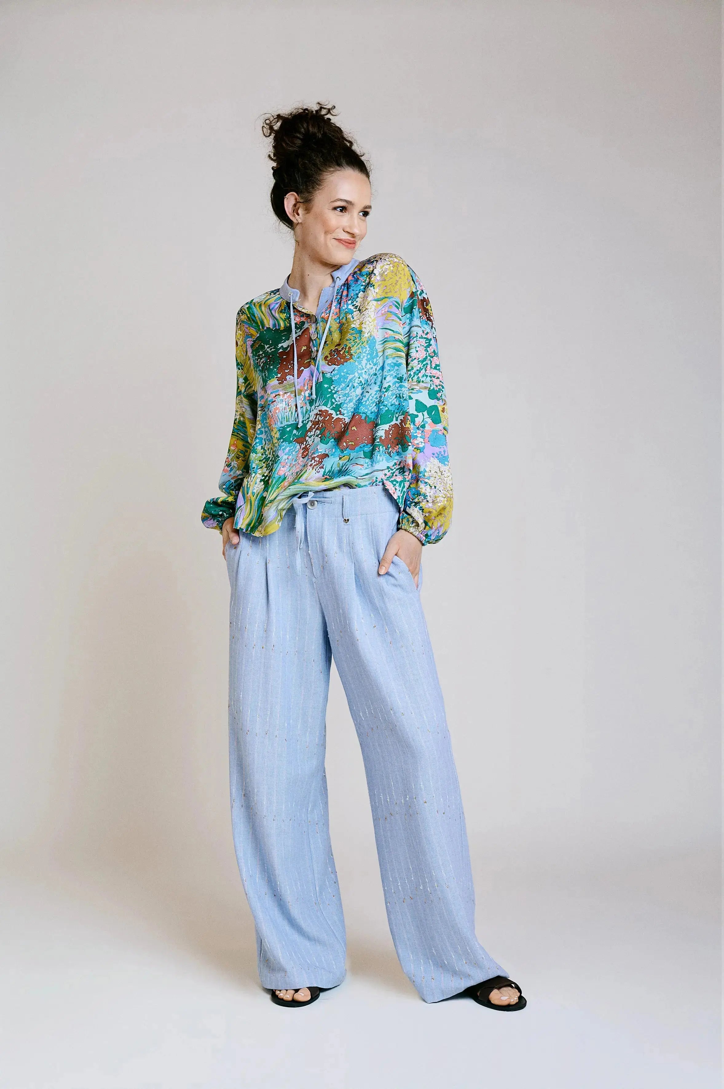 Viscosebluse mit Print VON&ZU