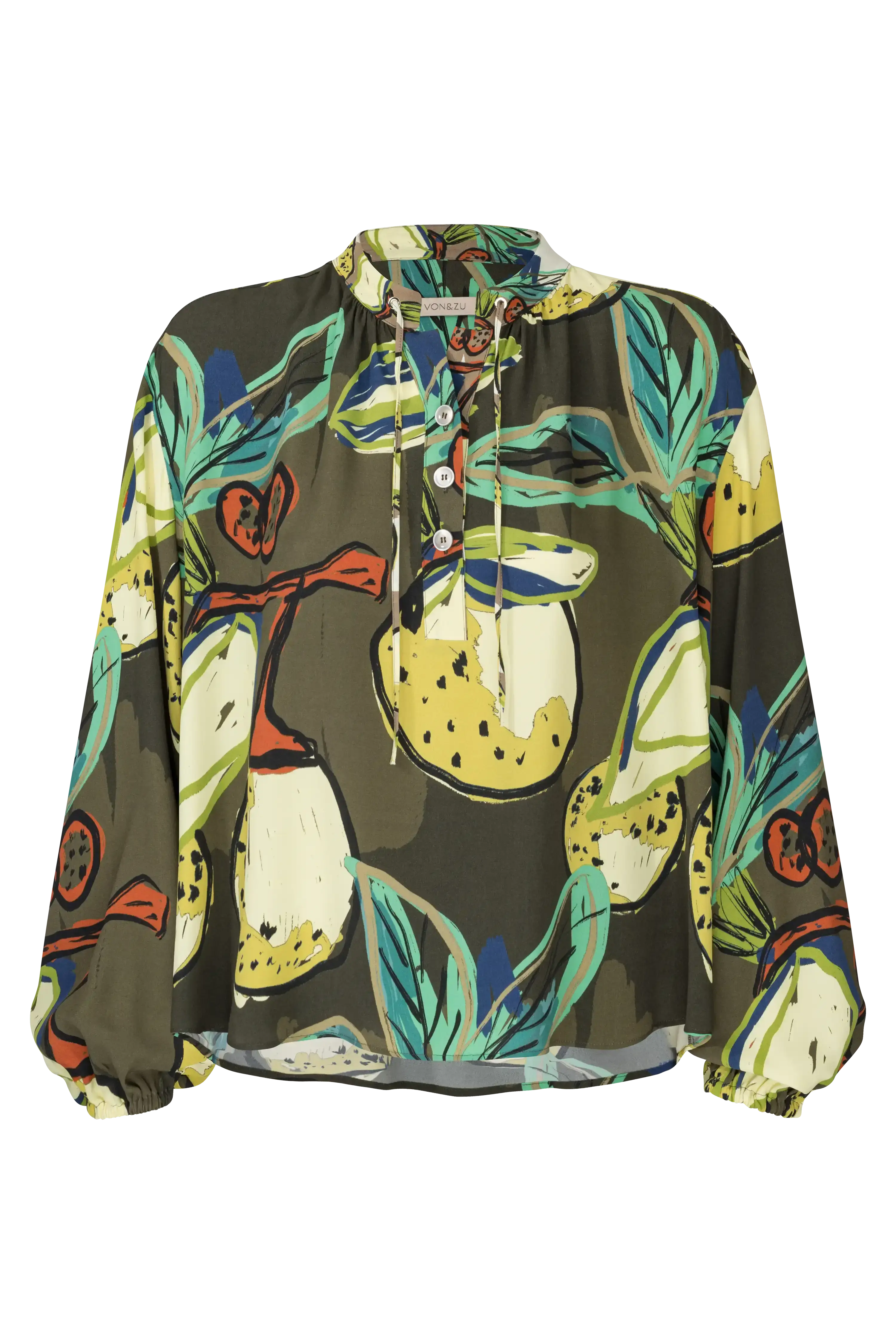 Viscosebluse mit Print VON&ZU