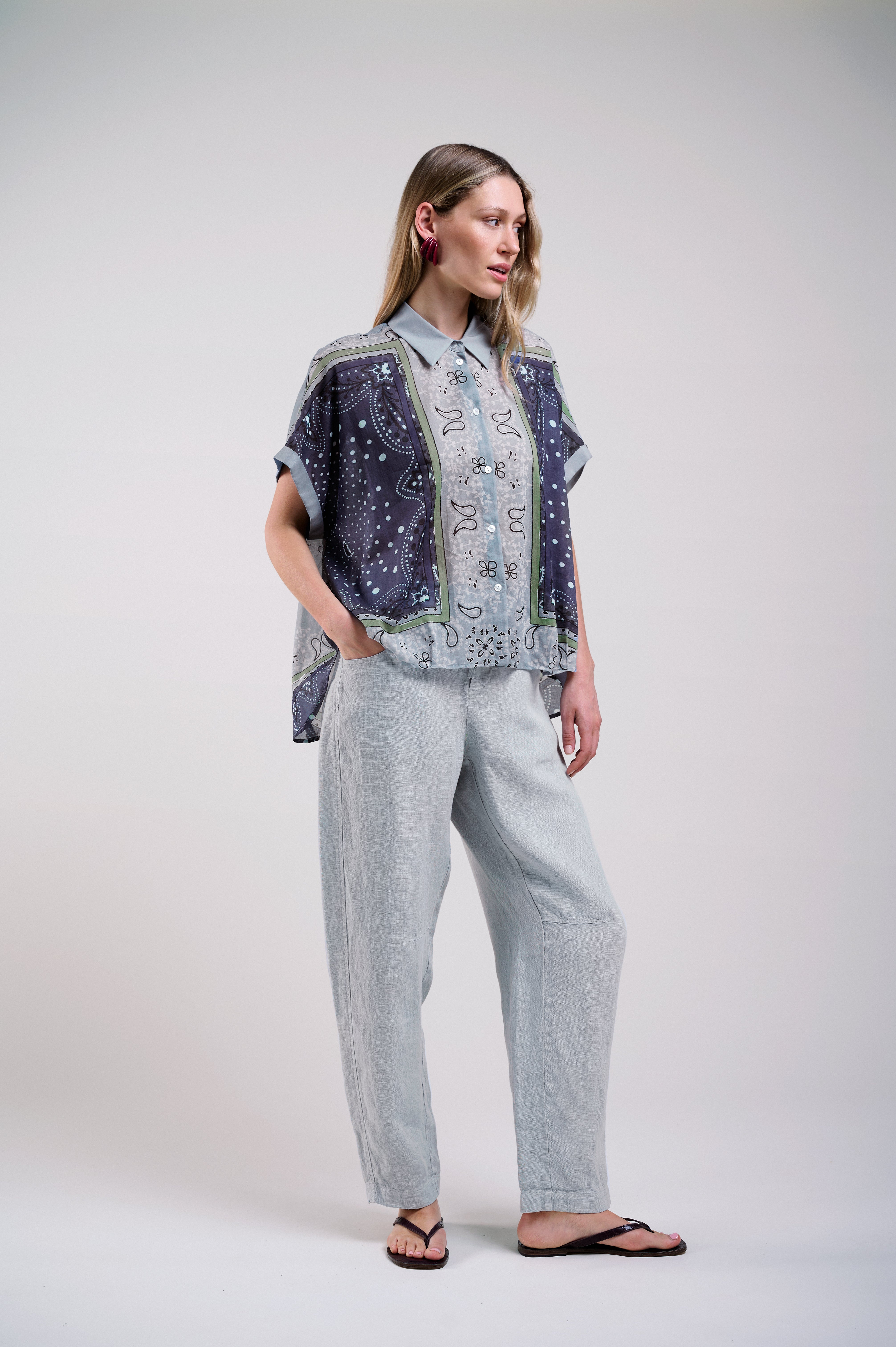 Oversized Printbluse