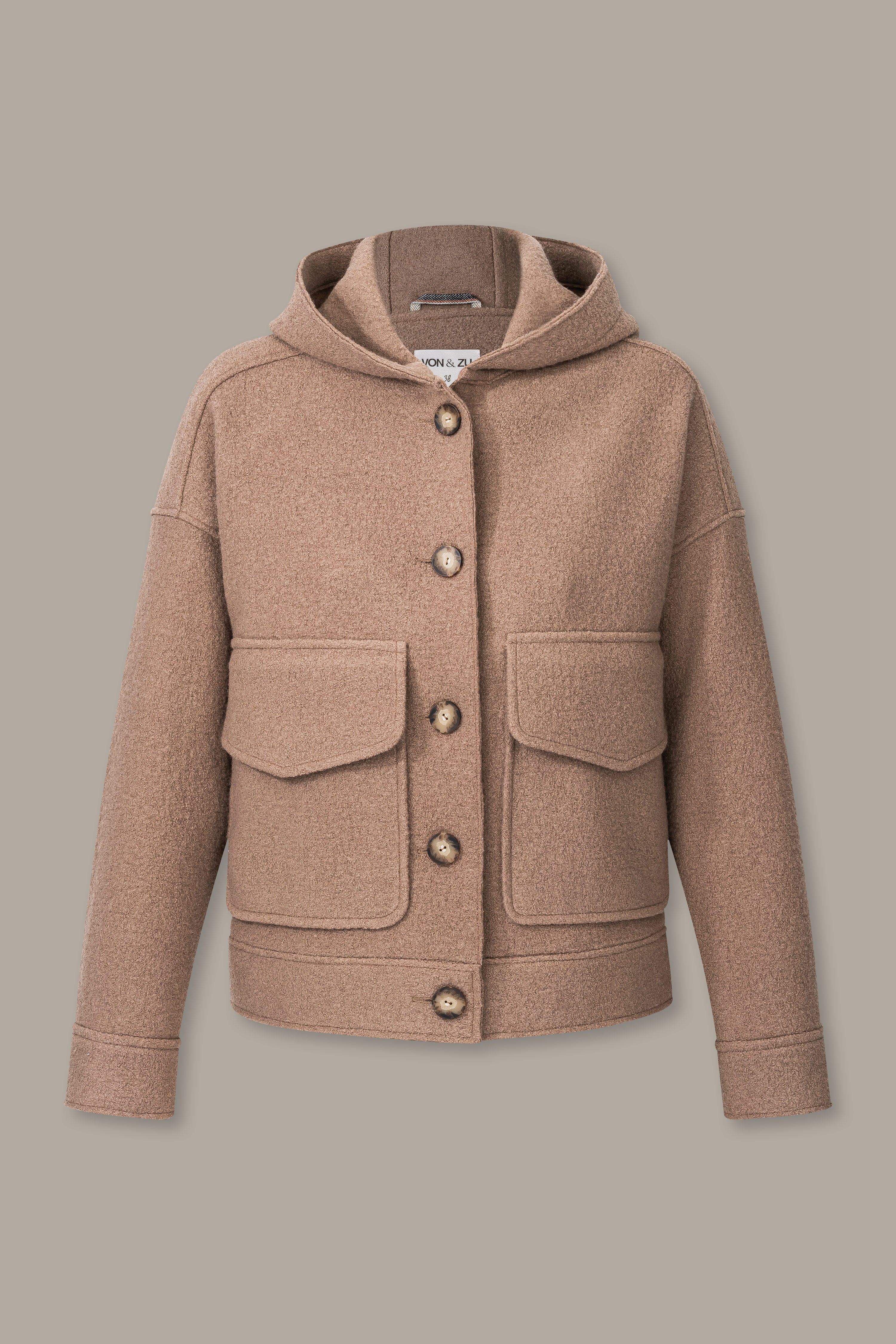 Walkjacke mit Kapuze VON&ZU