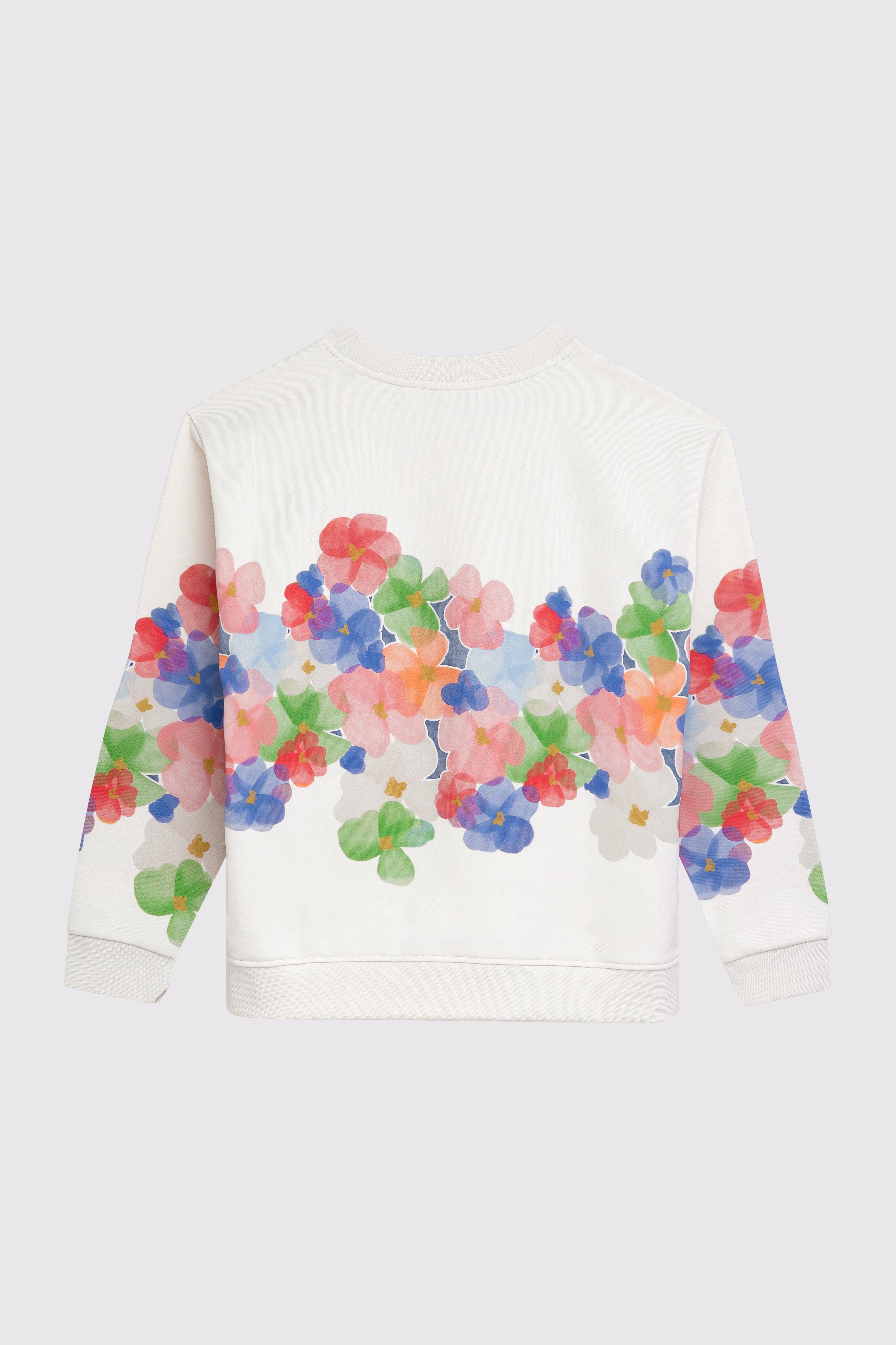 Sweatshirt mit Blumenbordüre