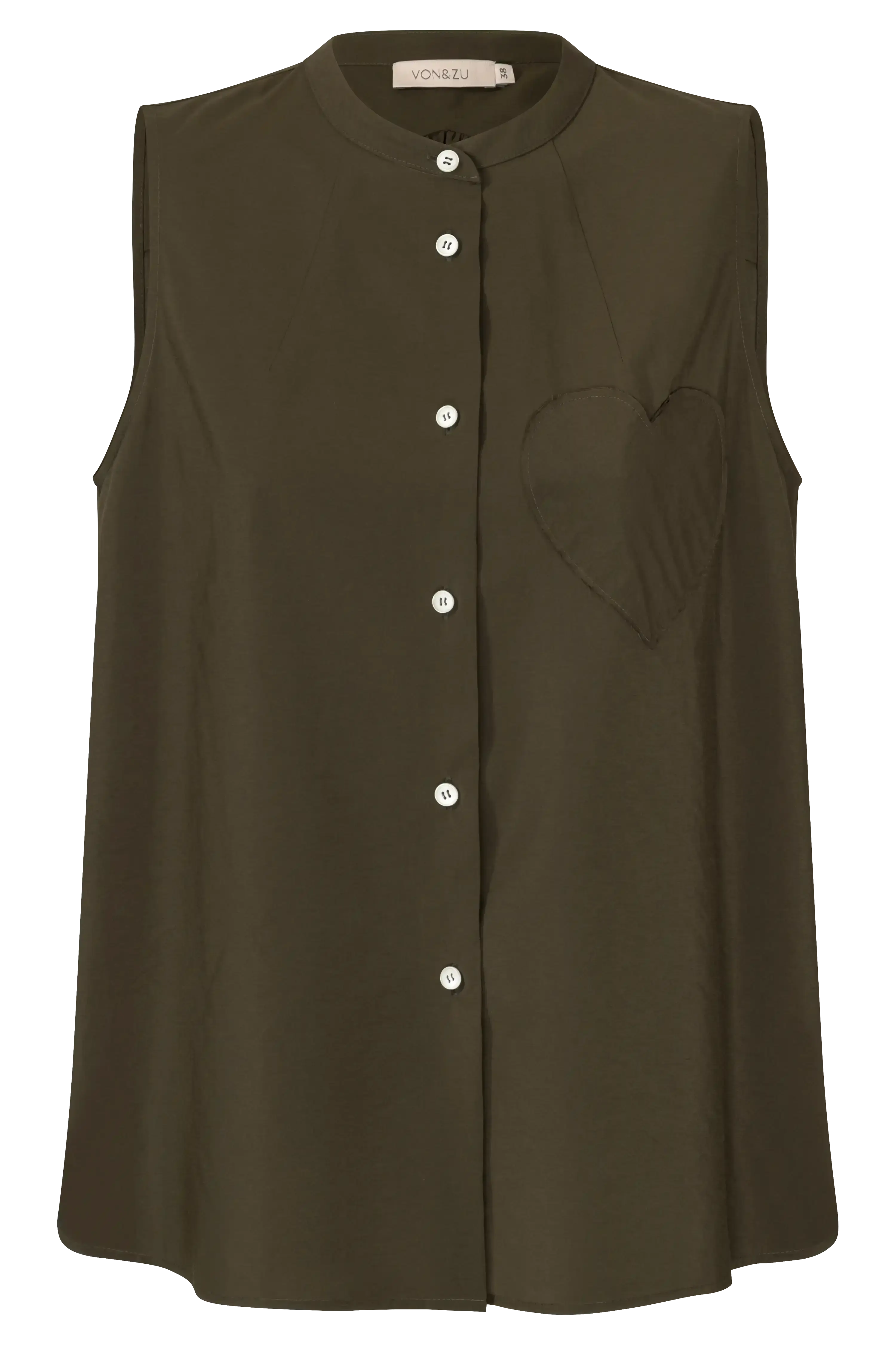 Ärmellose Popelinebluse VON&ZU