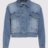 Bestickte Jeansjacke VON&ZU