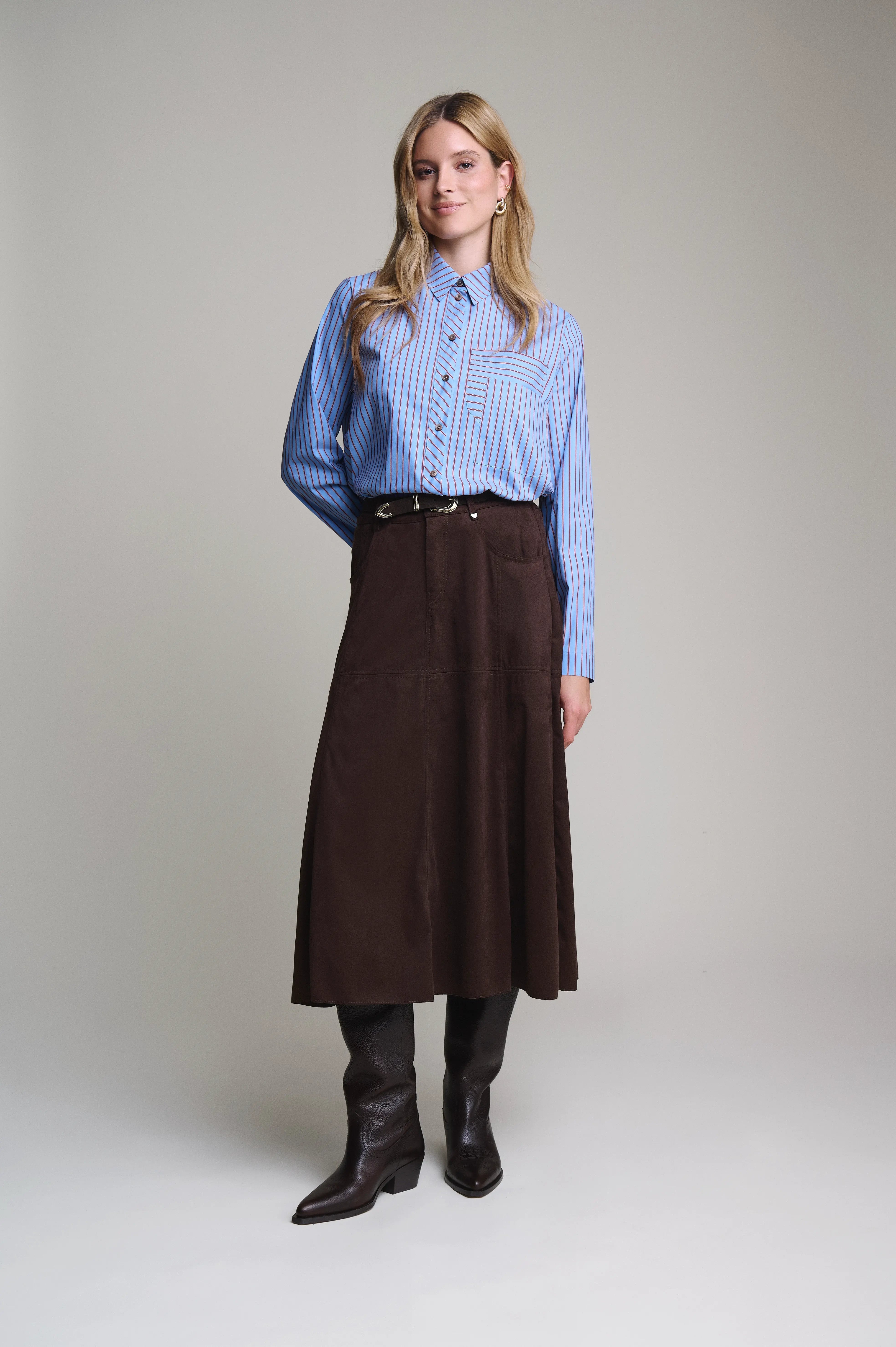 Gestreifte Hemdbluse VON&ZU