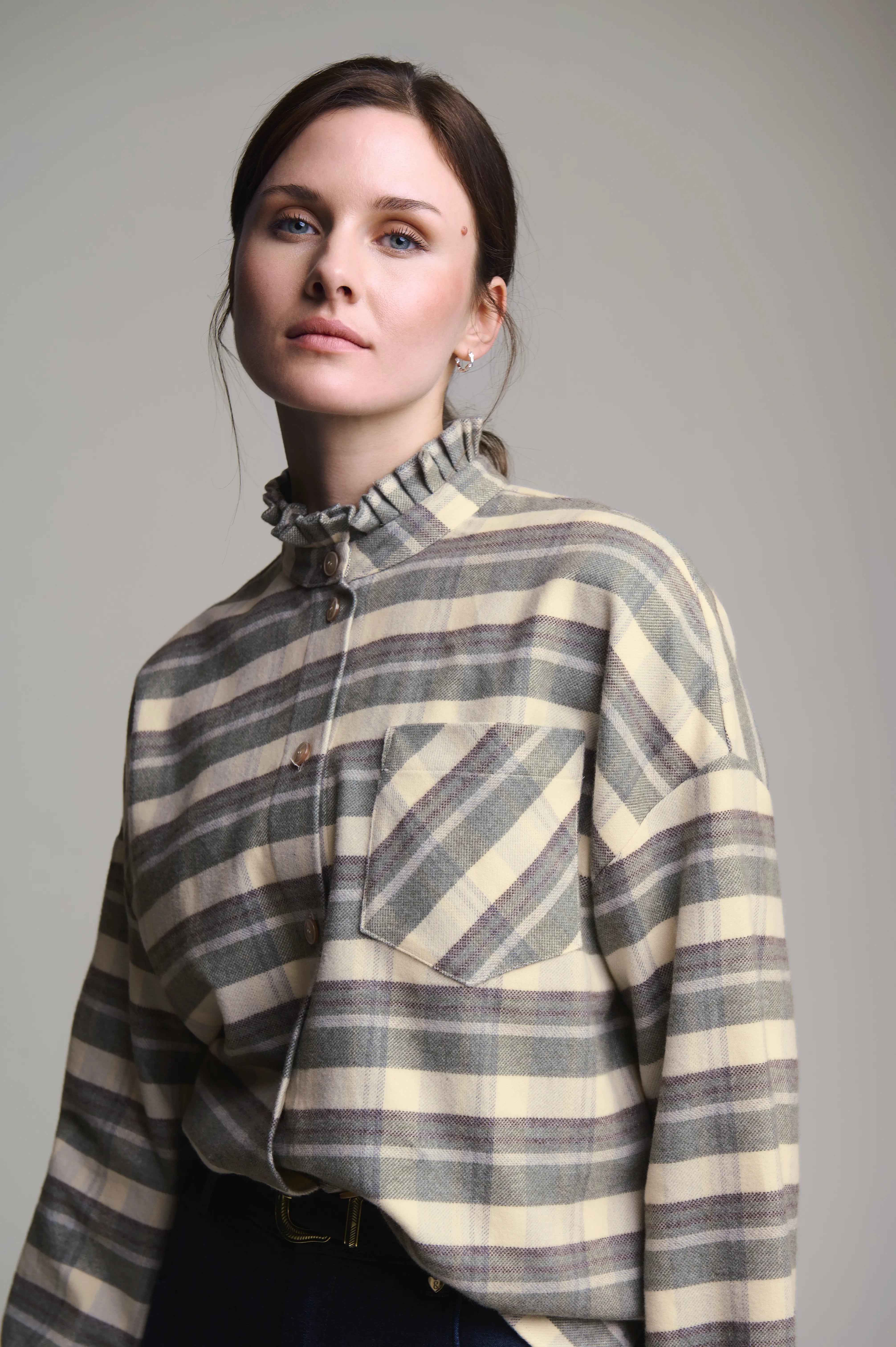 Karierte Flanellbluse VON&ZU