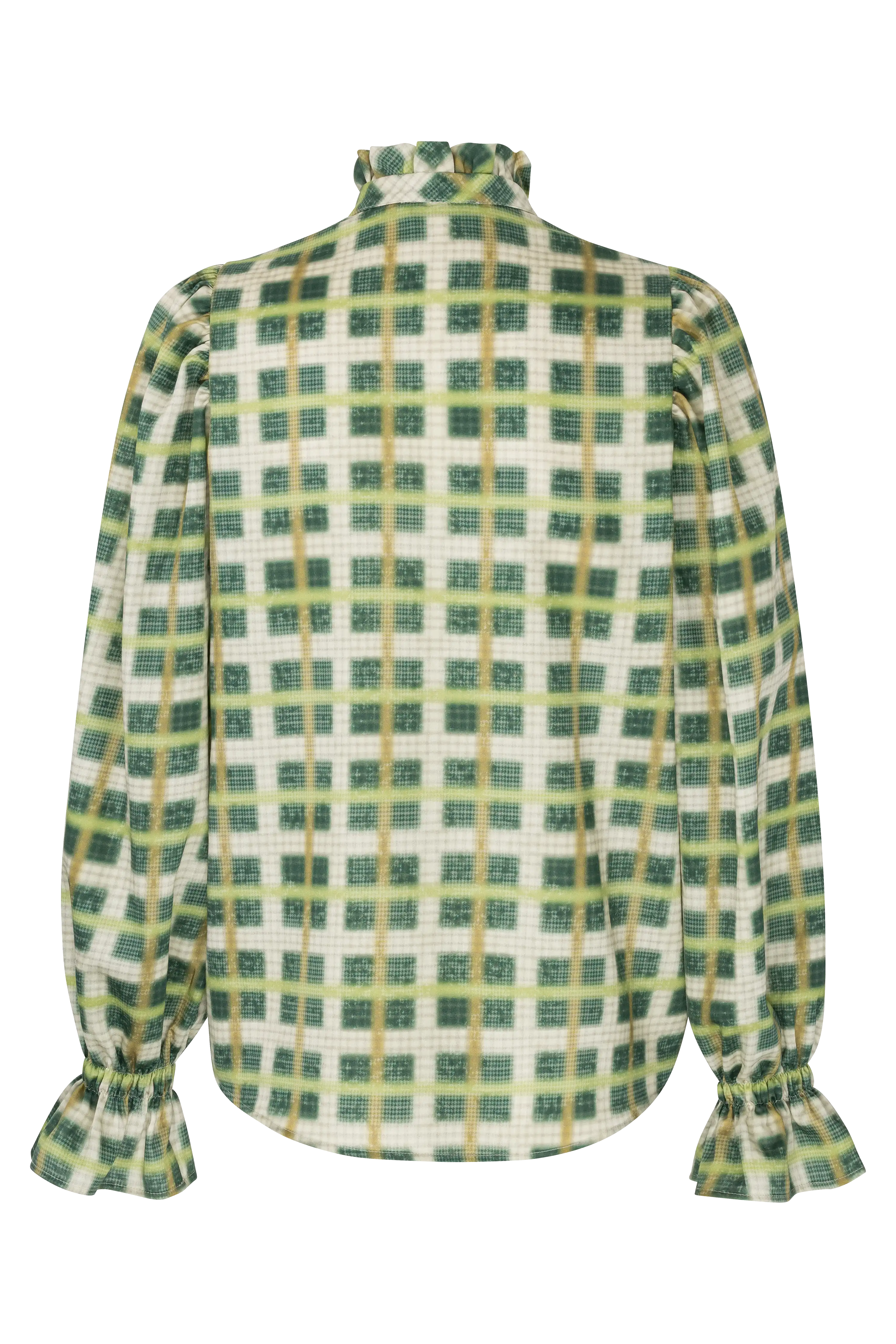 Karierte Rüschenbluse VON&ZU