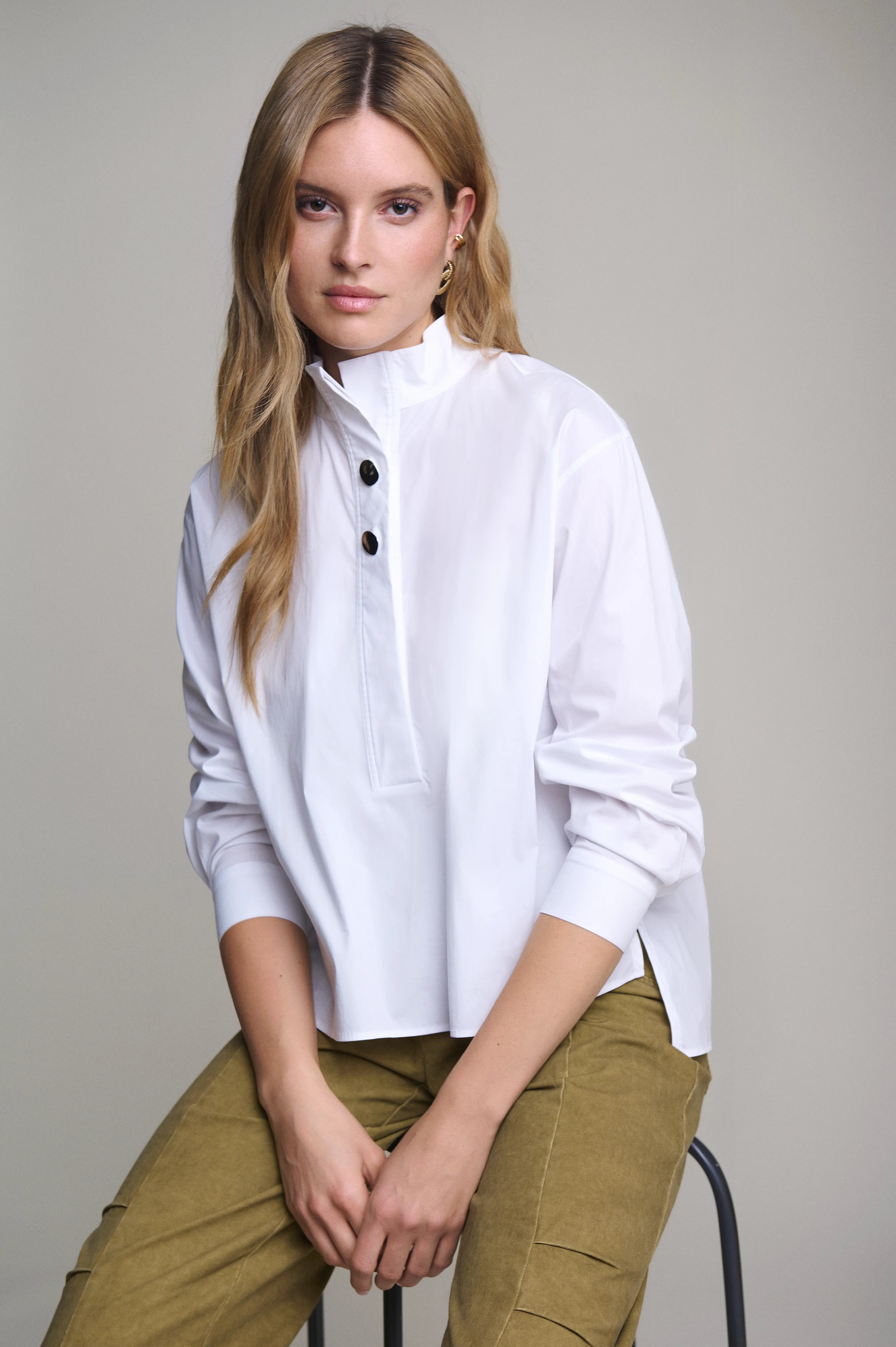 Oversized Popelinebluse VON&ZU