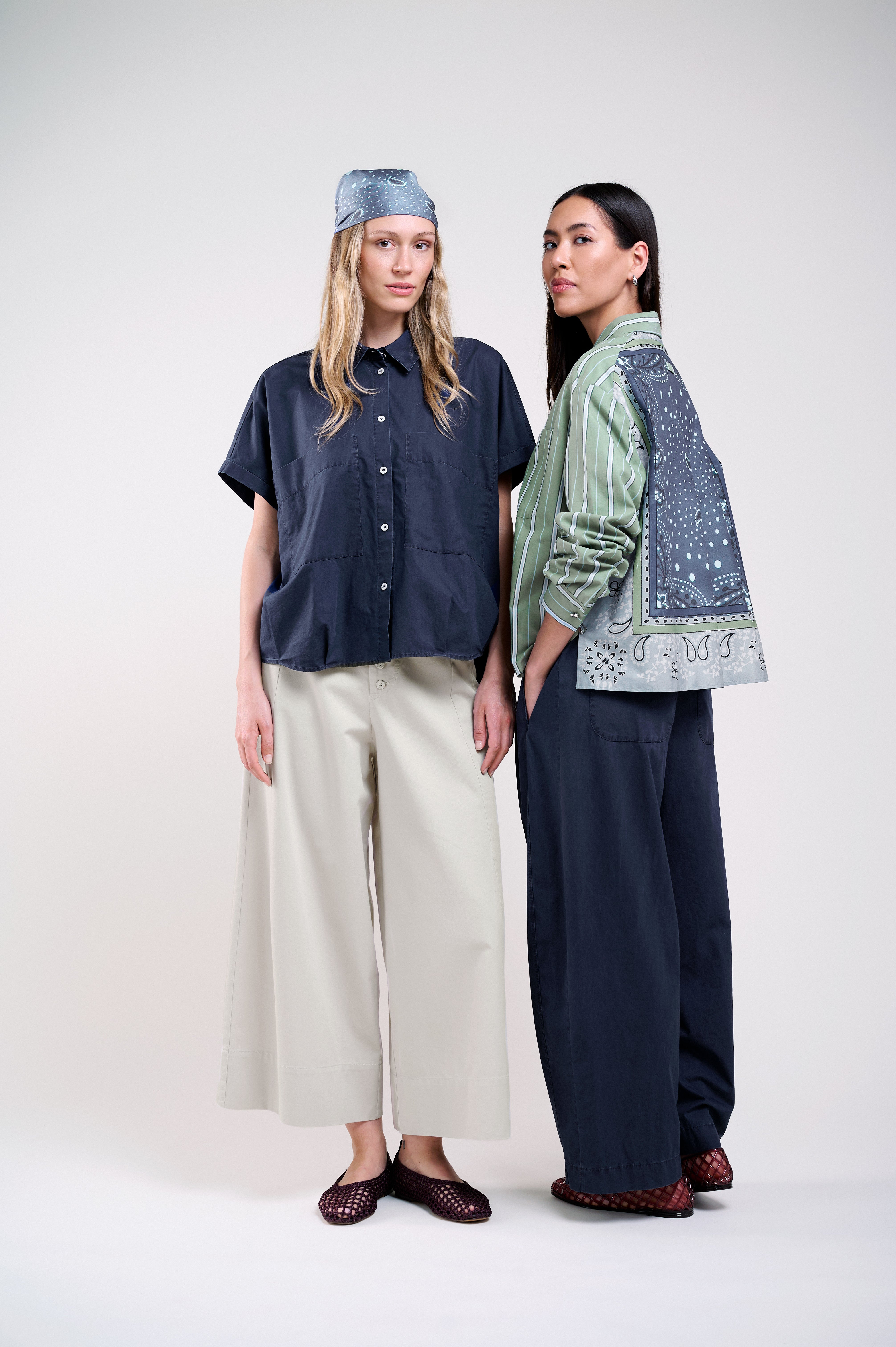 Streifen Mix-Bluse
