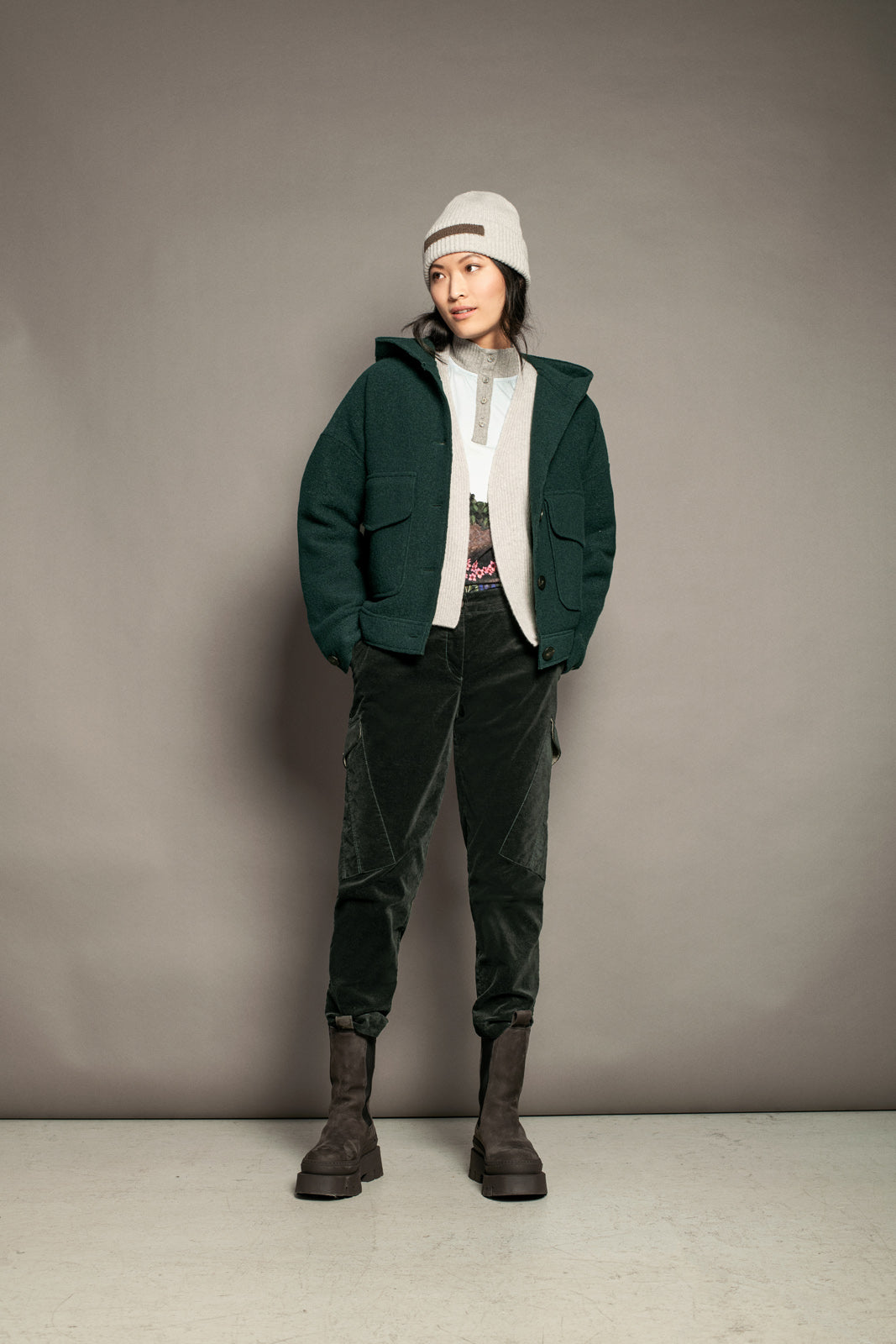 Walkjacke mit Kapuze VON&ZU
