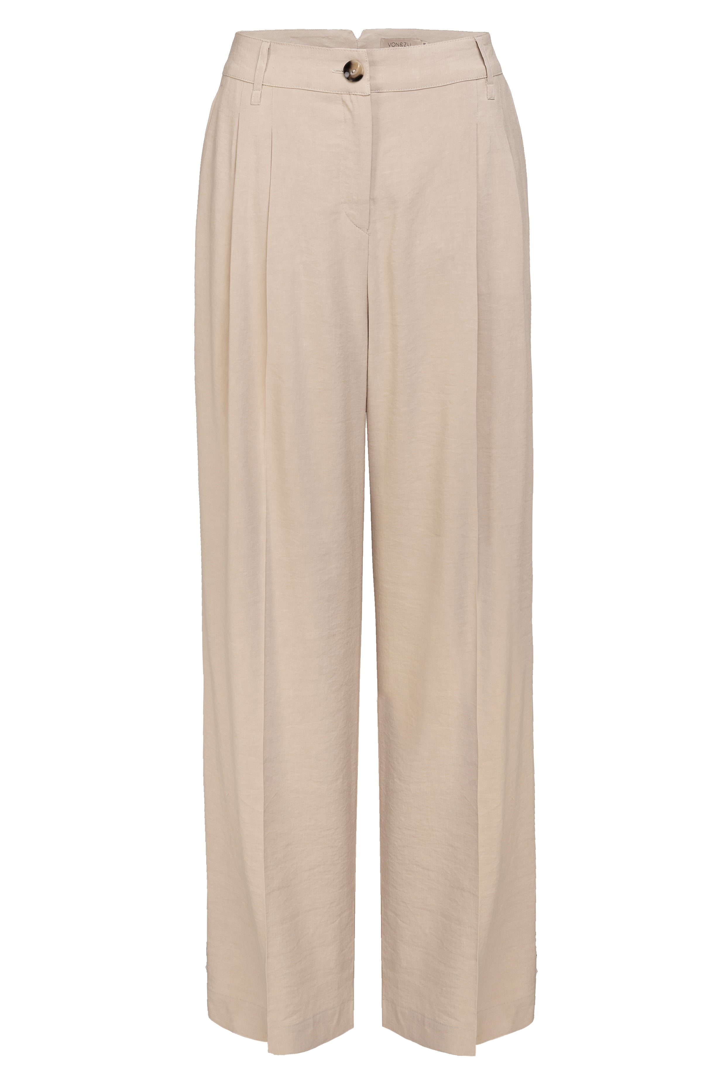 Linen pants with pleats