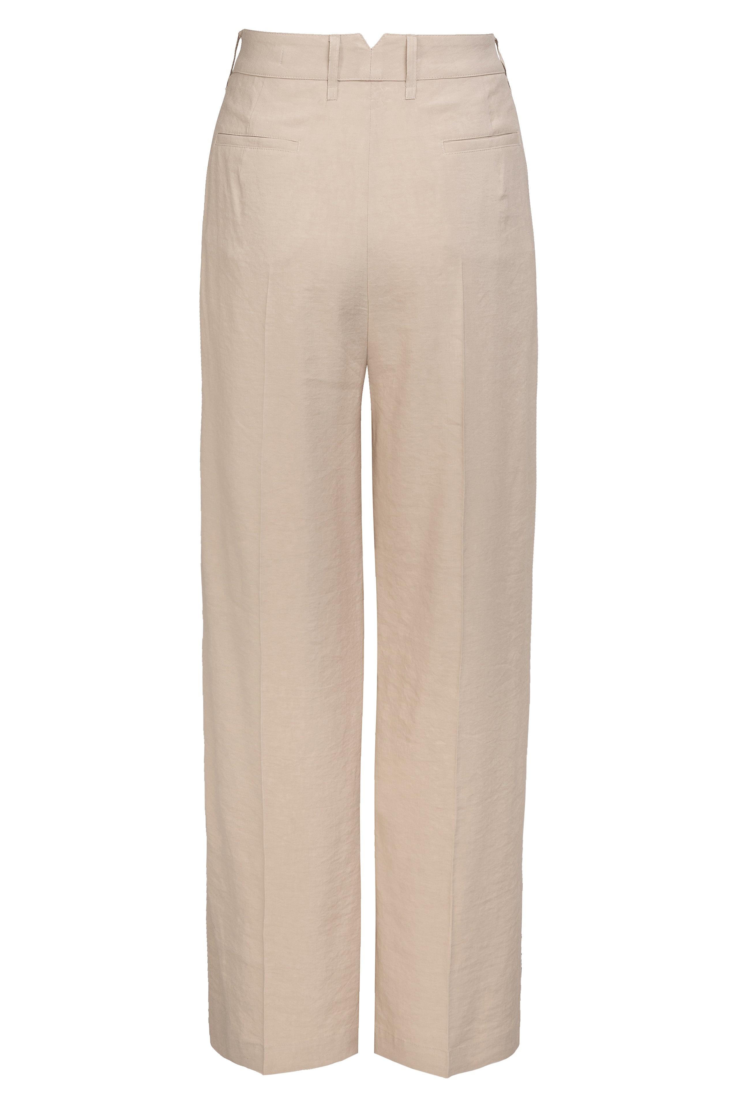 Linen pants with pleats