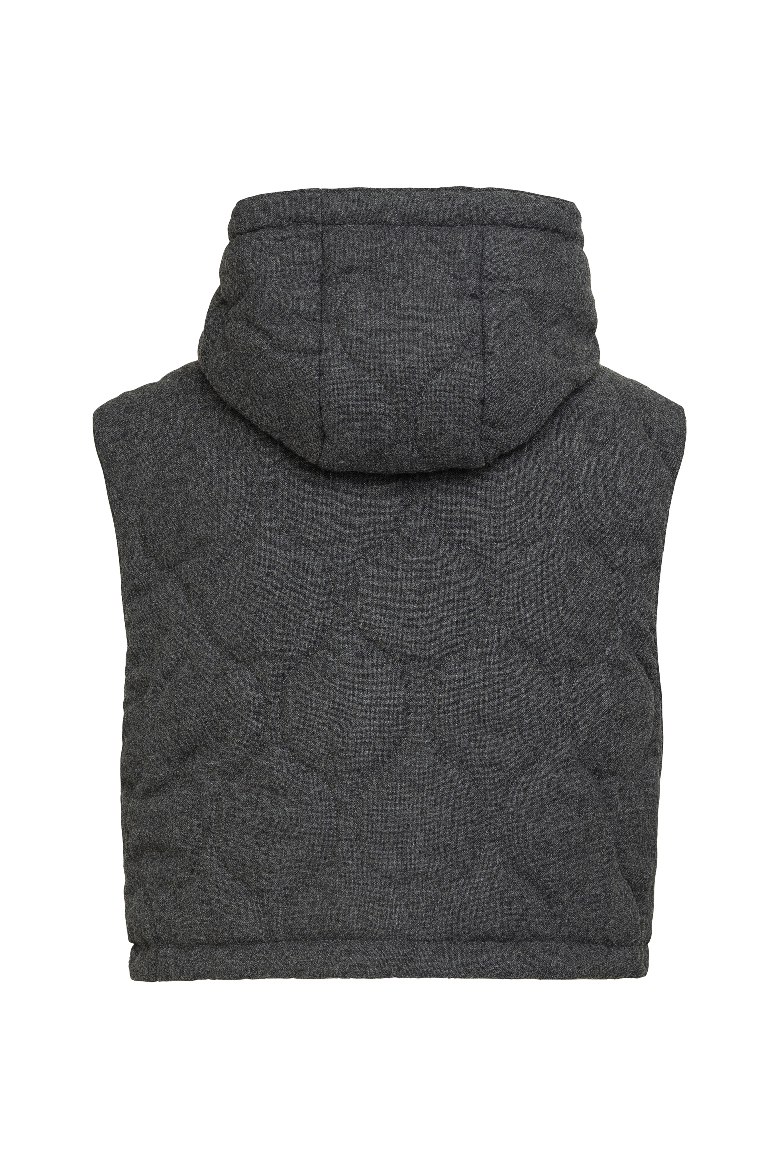 Reversible waistcoat made of loden and print