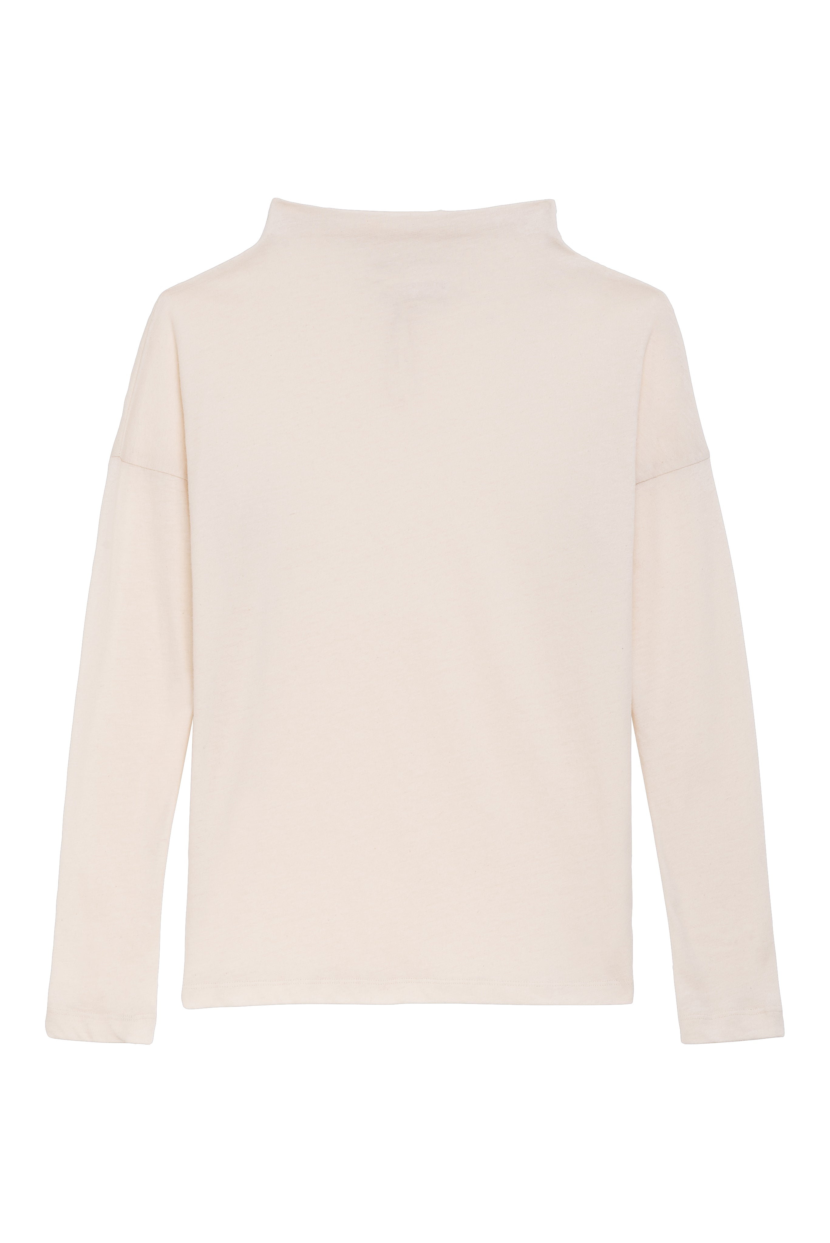 Stand-up collar shirt in a cashmere mix