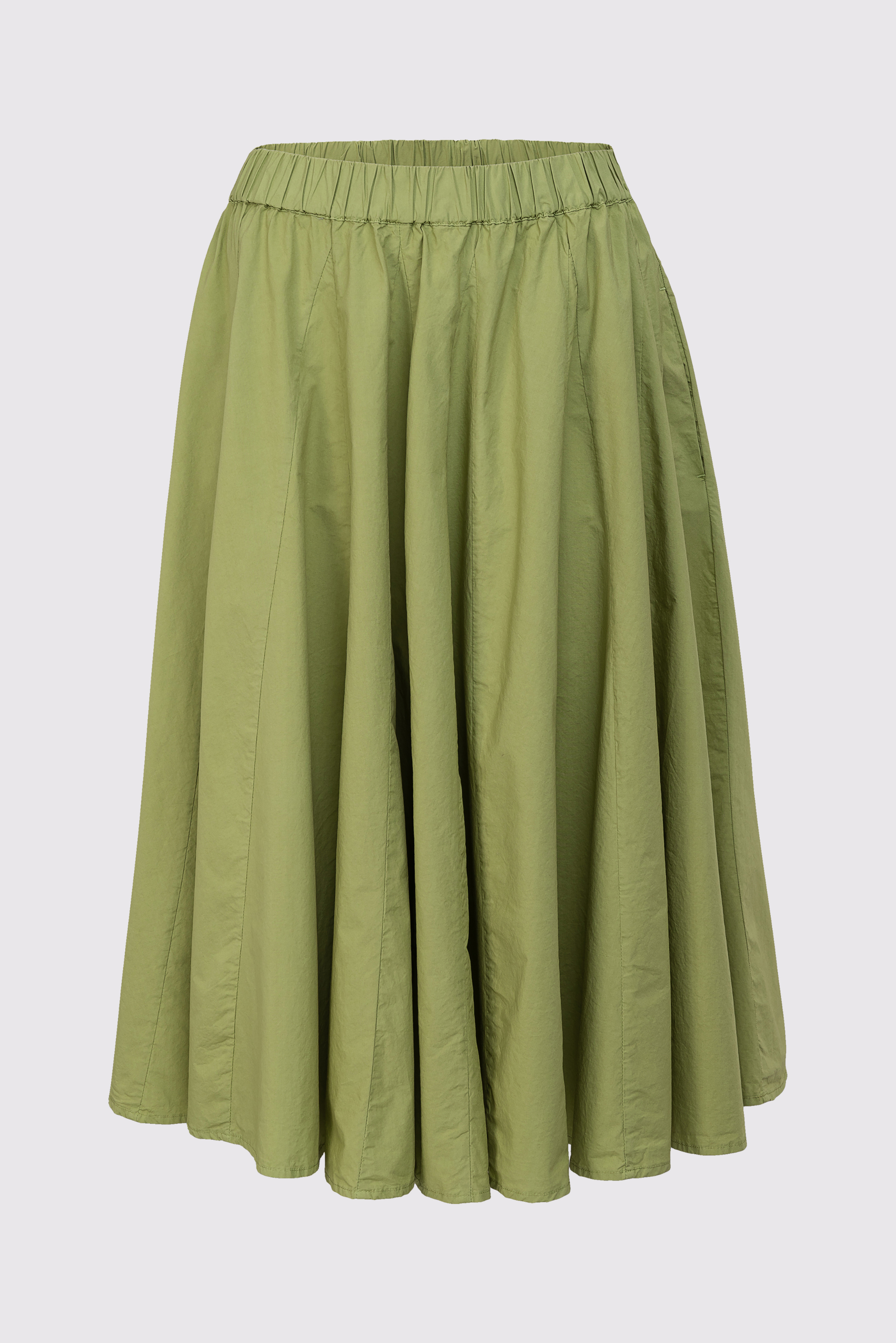 Cotton skirt with godet pleats