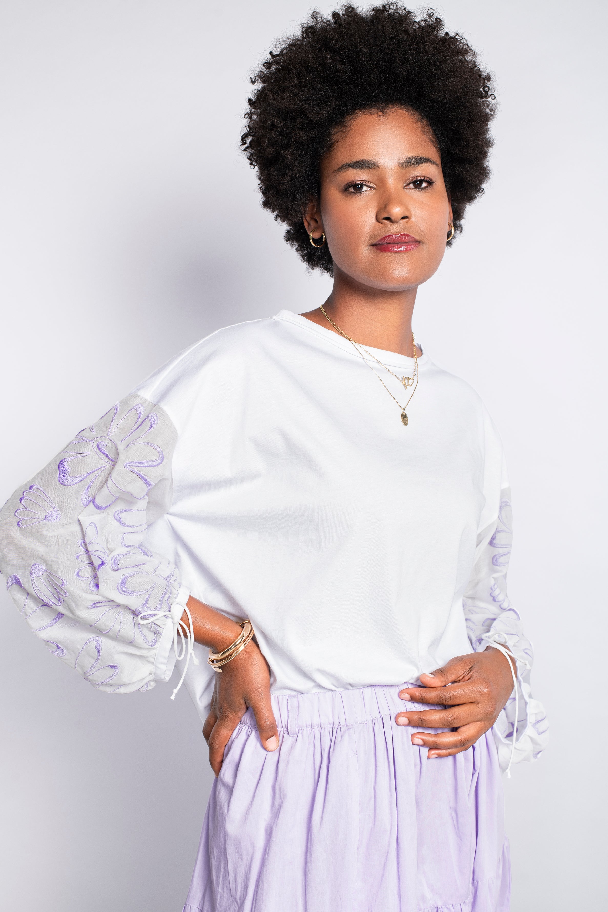 Embroidered blouse shirt