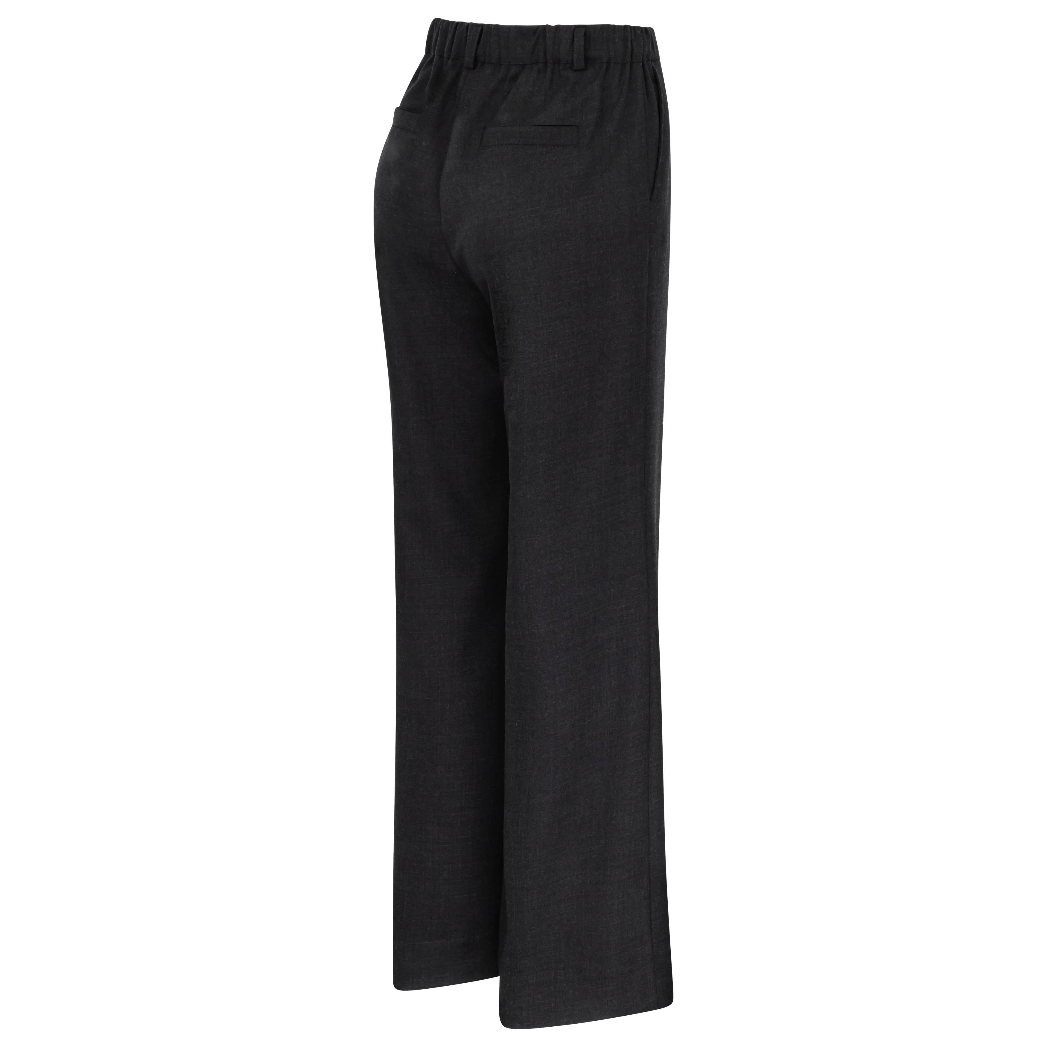 Flannel trousers - dark grey